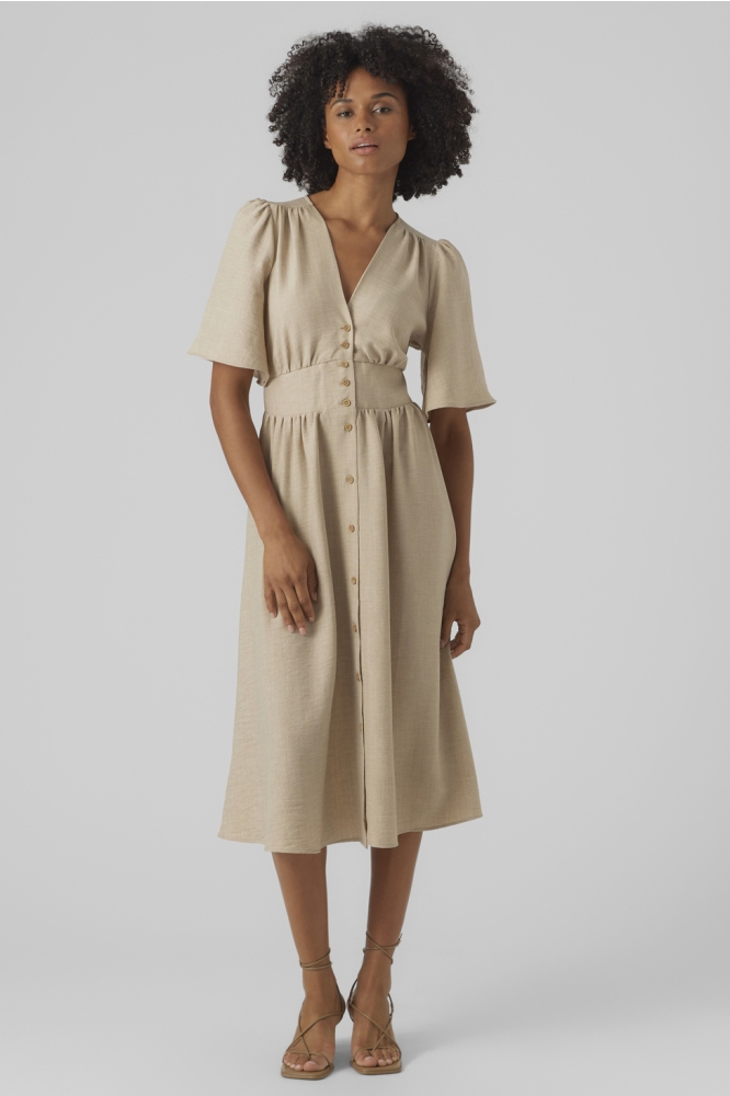 VMMELANEY 2/4 BLK DRESS WVN NOOS 10304133 Overcast melange